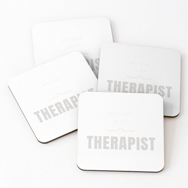 Item preview, My Cat Is My Therapist | Funny Cat Lover Mental Health Design designed and sold by HeartAndArtShop.