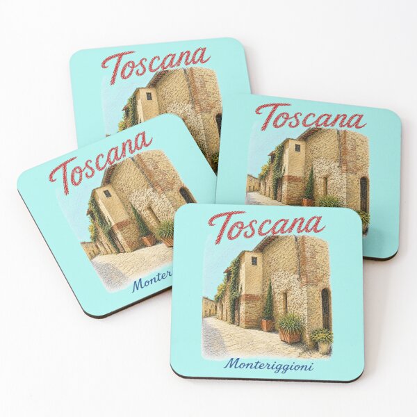 Item preview, Monteriggioni Tuscany Italian Street Illustration designed and sold by JOANNASKAH.