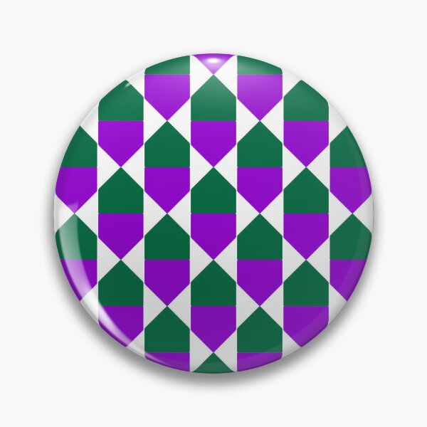 Item preview, Dark violet, green & white geometric pattern designed and sold by Mint + Midnight.