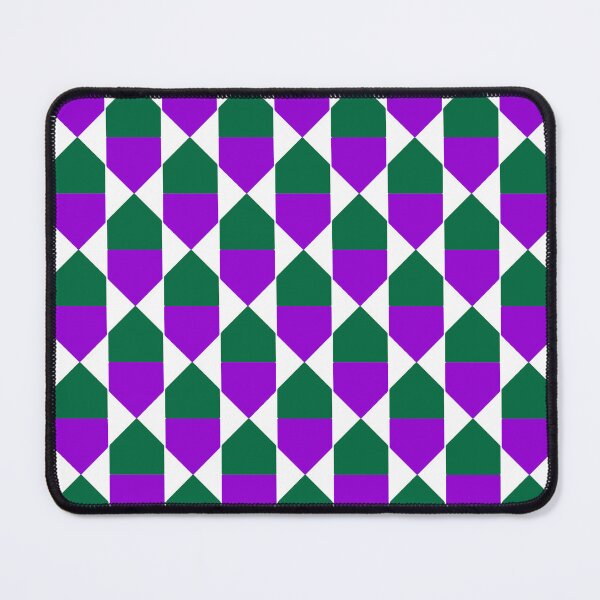 Item preview, Dark violet, green & white geometric pattern designed and sold by Mint + Midnight.