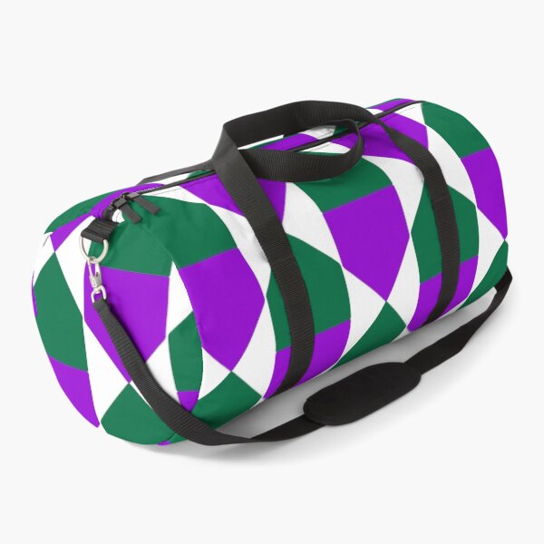 Item preview, Dark violet, green & white geometric pattern designed and sold by Mint + Midnight.