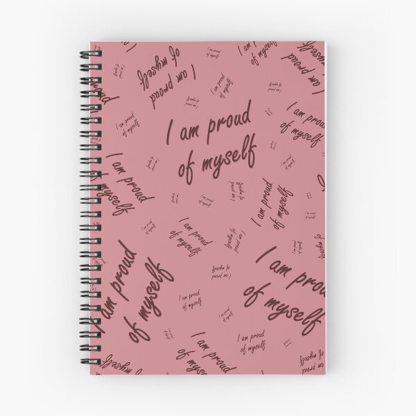 Item preview, Pattern with the inscription "I am proud of myself" on a light red background designed and sold by Cherevan.