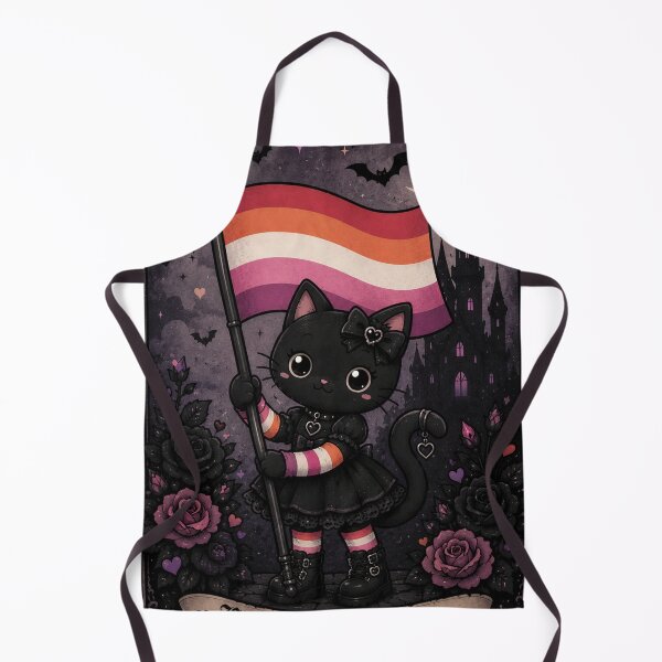 Item preview, Love Never Fades – Lesbian Pride Gothic Cat designed and sold by GOLDENLIONPERU.