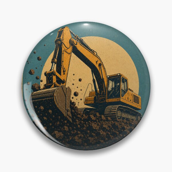 Item preview, Vintage Excavator Earthmoving Equipment Operator Retro Construction Design designed and sold by kakmi-art.