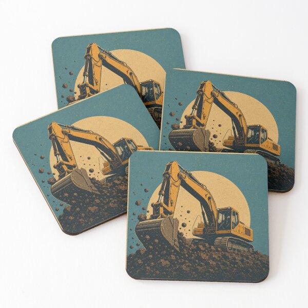 Item preview, Vintage Excavator Earthmoving Equipment Operator Retro Construction Design designed and sold by kakmi-art.