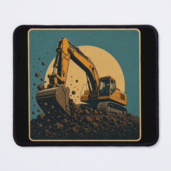 Item preview, Vintage Excavator Earthmoving Equipment Operator Retro Construction Design designed and sold by kakmi-art.
