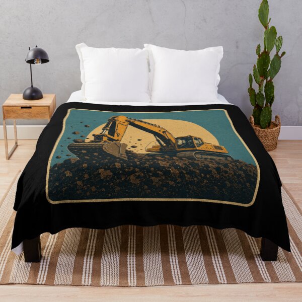 Item preview, Vintage Excavator Earthmoving Equipment Operator Retro Construction Design designed and sold by kakmi-art.