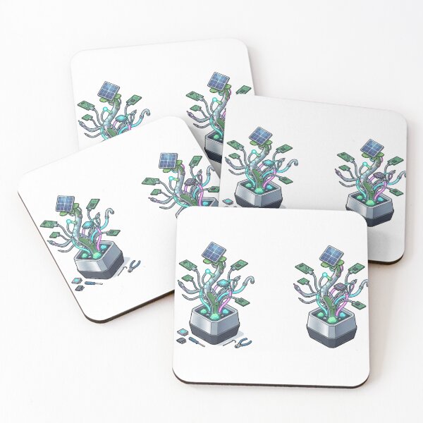 Item preview, Cyberpunk Plant Sustainable Tech Geek Art designed and sold by caffeinepixels.