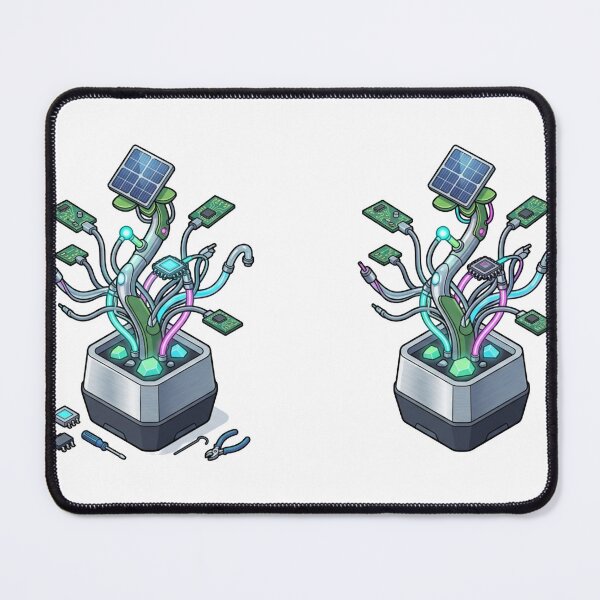 Item preview, Cyberpunk Plant Sustainable Tech Geek Art designed and sold by caffeinepixels.