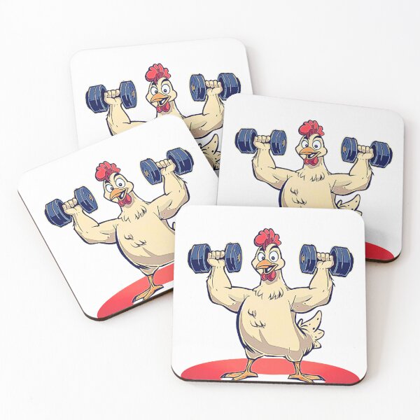 Item preview, Strong Chick Energy Funny Gym Chicken T-Shirt  designed and sold by MerchWSzpilkach.