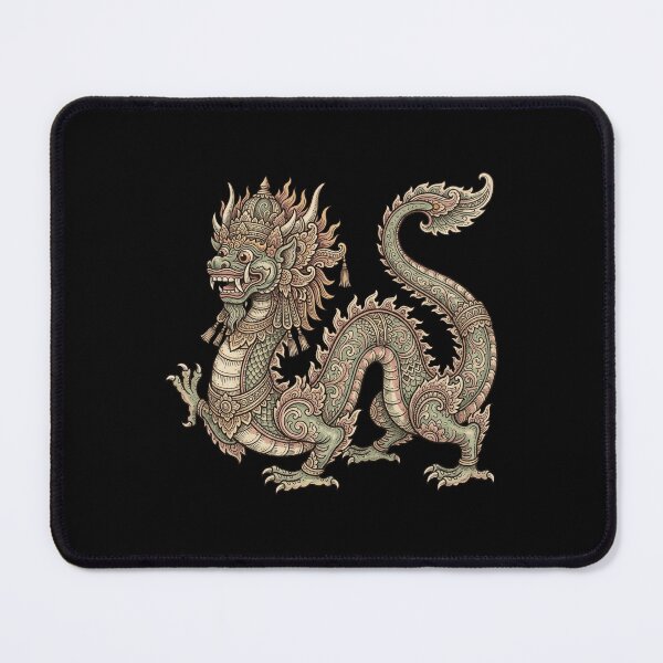 Item preview, Vintage Balinese Barong Naga Illustration designed and sold by DuckOddity.