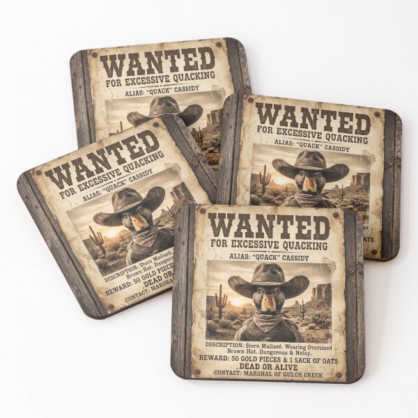 Item preview, Wanted Duck | Funny Wild West Cowboy Duck T-Shirt designed and sold by DmaarGroup.