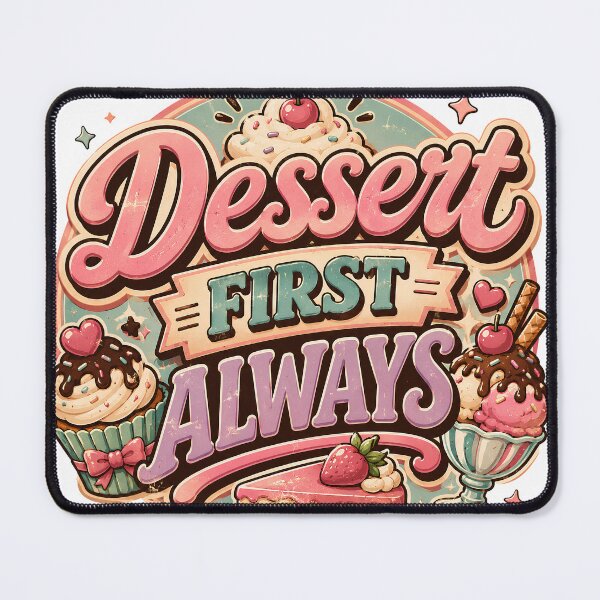 Item preview, Dessert First Always Funny Sweet Tooth Quote designed and sold by ILYASSE1.