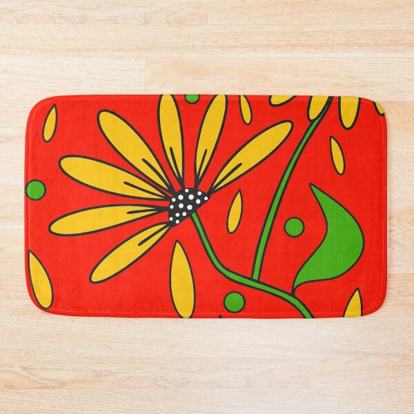 Item preview, Yellow Flowers Orange Boho Minimalism designed and sold by Sartoris Art.