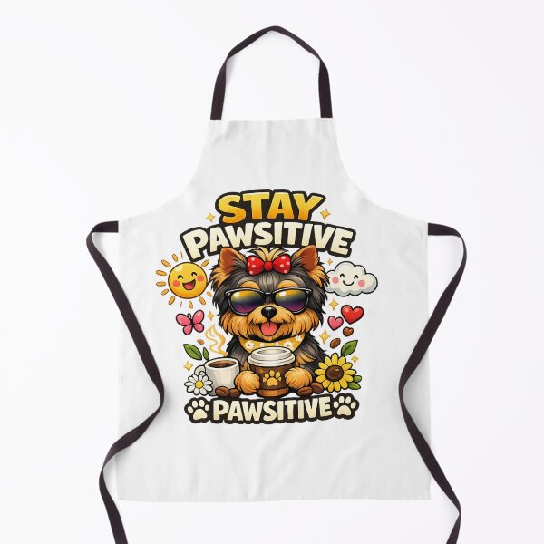 Item preview, Stay Pawsitive Yorkie – Positive Dog Lover Design designed and sold by Yorkie Magic Studio .