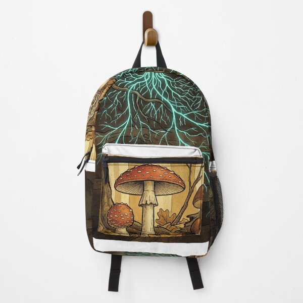 Item preview, Mushroom Forager Mycelium Forest Cross-Section Art designed and sold by FoxglovePress.