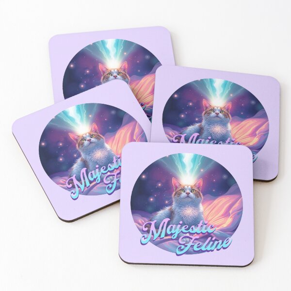 Item preview, Majestic Feline Cosmic Cat Art | Dreamy Galaxy Kitty Fantasy Design designed and sold by Sachie's Studio.