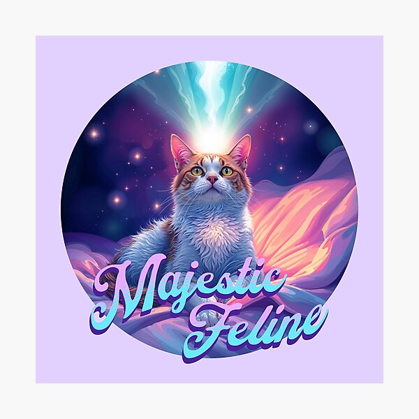 Item preview, Majestic Feline Cosmic Cat Art | Dreamy Galaxy Kitty Fantasy Design designed and sold by Sachie's Studio.