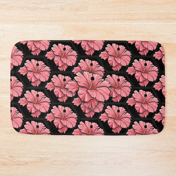 Item preview, Hibiscus Bloom Geometric Pattern: Soft Pink Floral Tiles designed and sold by AirCrayons27.