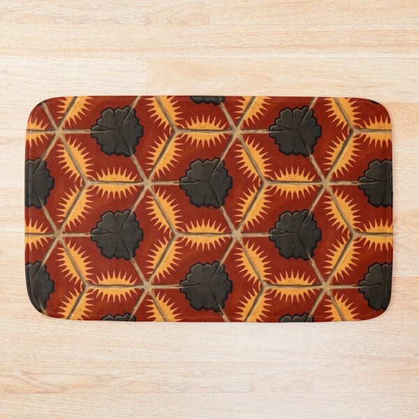 Item preview, Whimsical Sun & Stone Geometric Art Tile Print designed and sold by AirCrayons27.