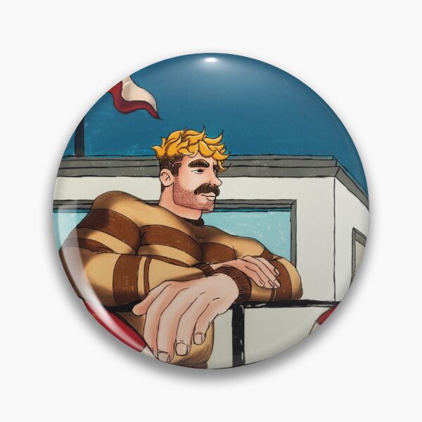 Item preview, Retro Sailor at Sunset: Vintage Nautical Comic Character Art designed and sold by benja-08.