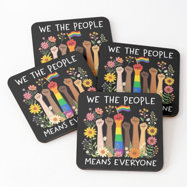 Item preview, We The People Means Everyone Retro Pride Floral Diversity Equity designed and sold by rediscoveredapp.