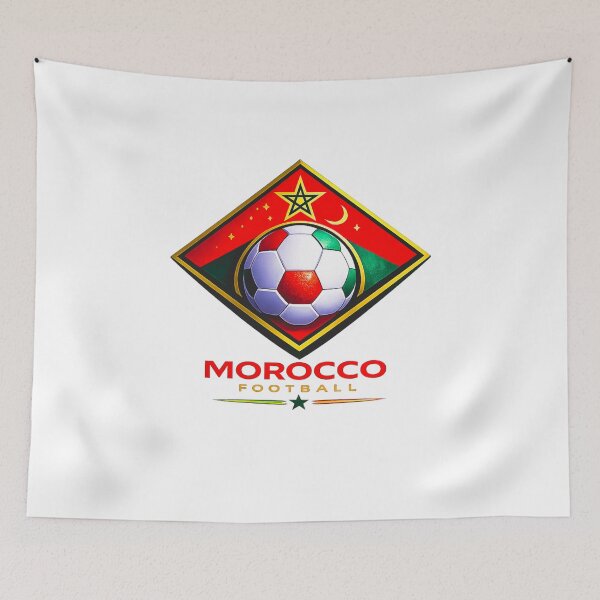 Item preview, Morocco Football Ultra Modern Minimal Soccer Design designed and sold by TKOprintdesigns.