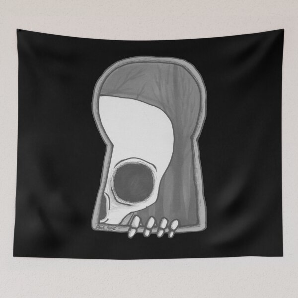 Item preview, Black And White Death Looking Through The Keyhole designed and sold by Grimmlar.