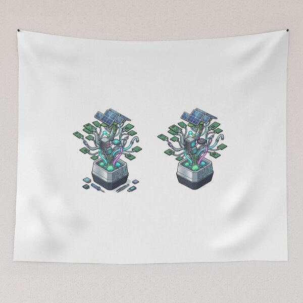 Item preview, Green Data Server Cyberpunk Plant Tech designed and sold by caffeinepixels.