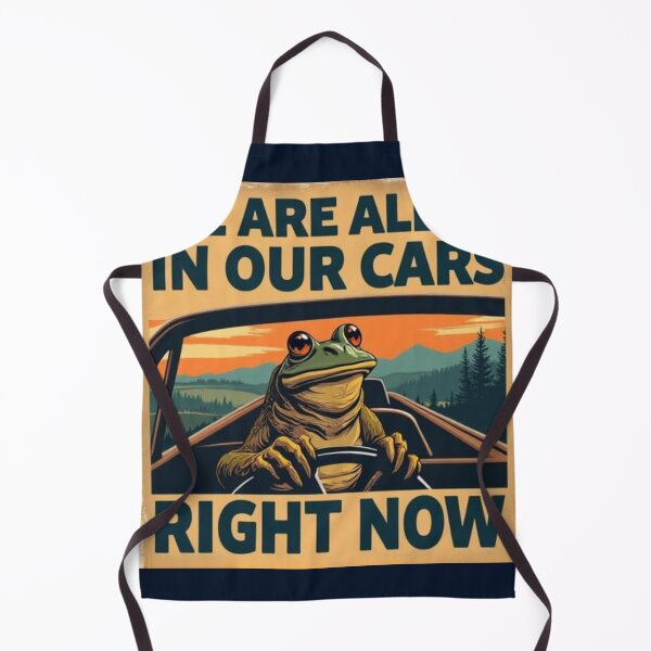 Item preview, We Are All In Our Cars Frog Meme designed and sold by EchoPrint Co..