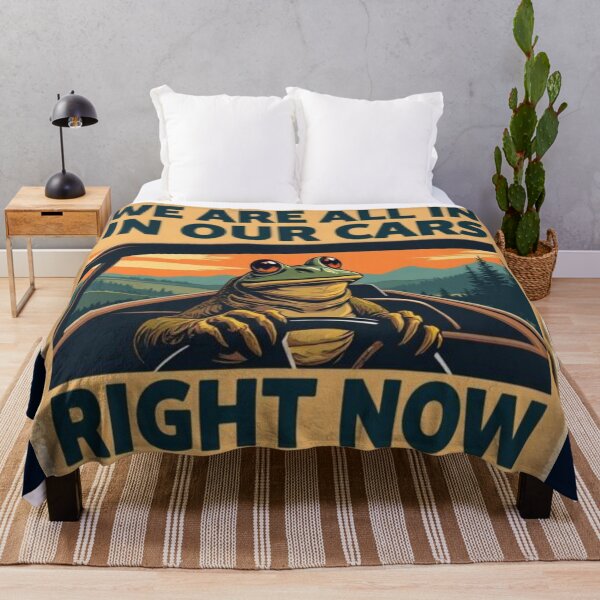 Item preview, We Are All In Our Cars Frog Meme designed and sold by EchoPrint Co..