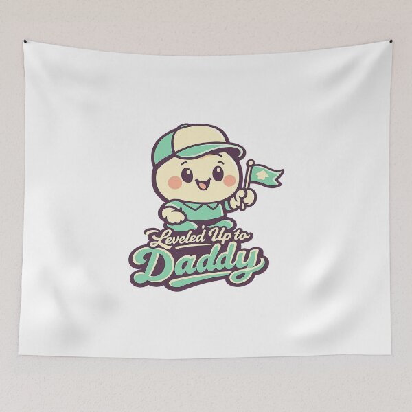 Item preview, Leveled Up to Daddy – Father’s Day  designed and sold by LuveraxArt.