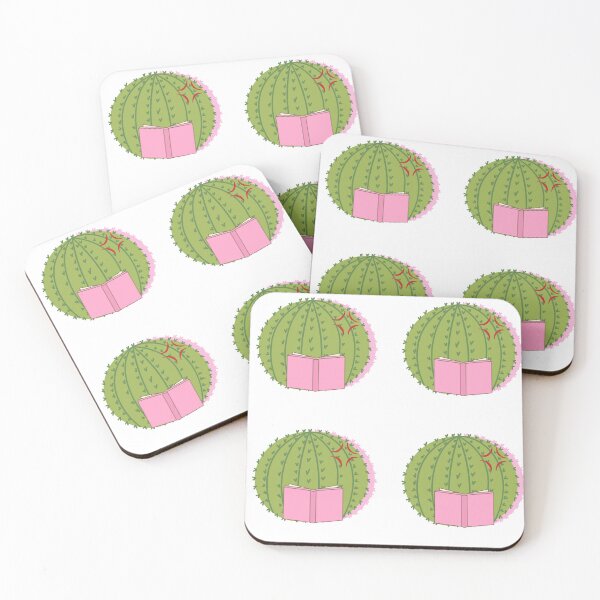 Item preview, Four Angry Cactuses Reading A Book | Pack  designed and sold by Nyxander's Bookish Catalogue.