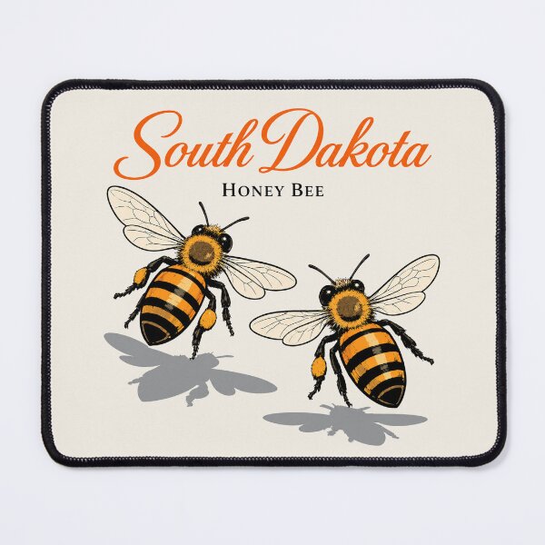 Item preview, South Dakota Honey Bee Vintage State Insect Poster designed and sold by The-Drip-Studio.
