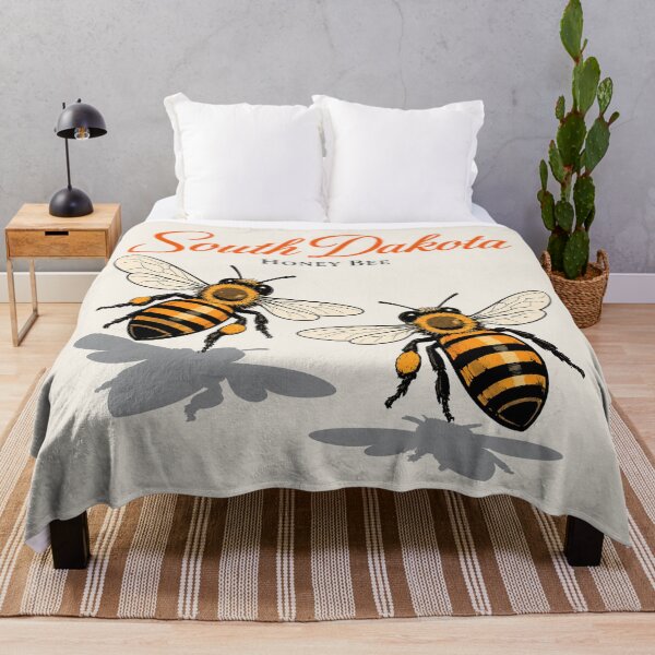 Item preview, South Dakota Honey Bee Vintage State Insect Poster designed and sold by The-Drip-Studio.