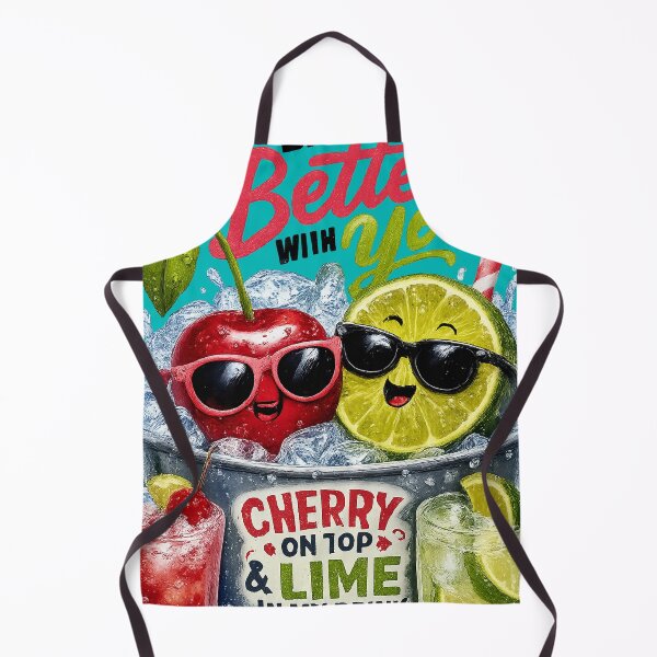 Item preview, Cherry on Top & Lime in My Drink – Funny Summer Cocktail Graphic designed and sold by AnimalAirtistry.