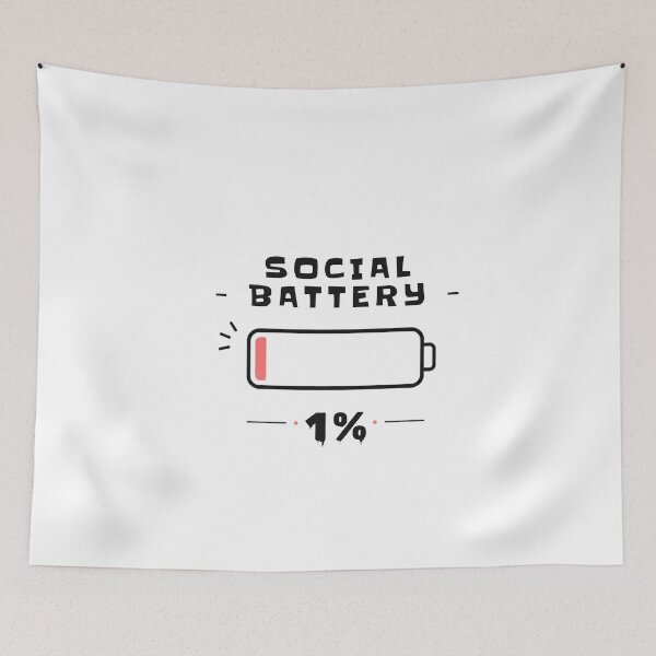 Item preview, Social Battery 1% Shirt – Introvert Energy Tee designed and sold by DesignTeamHub.