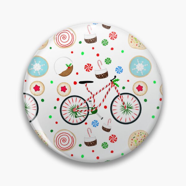 Item preview, Candy Cane Bicycle with Christmas Treats  designed and sold by daphsam.