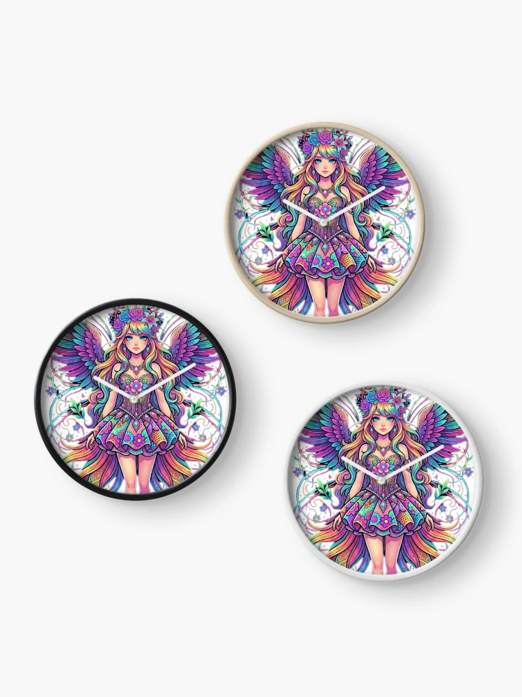 Thumbnail 3 of 4, Clock, Flower Fairy designed and sold by PP&RAINBOW SHOP.