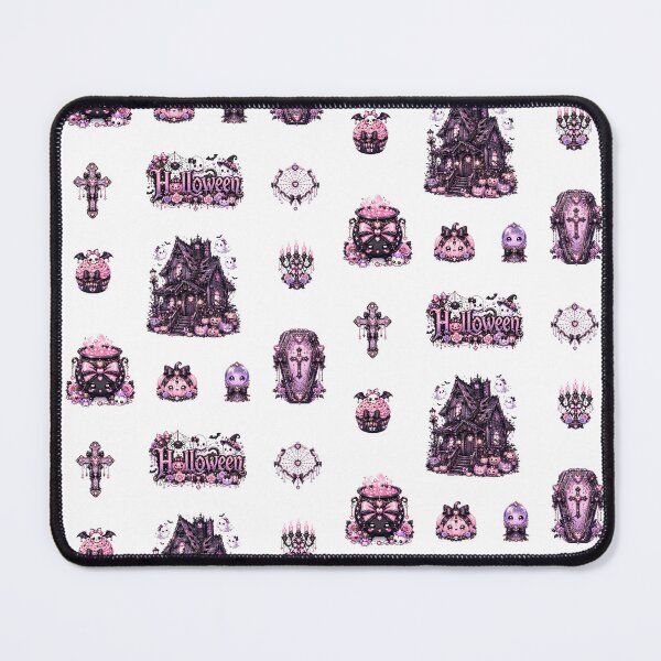 Item preview, Spooky Cute Halloween Sticker Set Featuring Haunted Mansion, Magical Cauldron, Gothic Coffin and Crystal Ball designed and sold by looplandger.