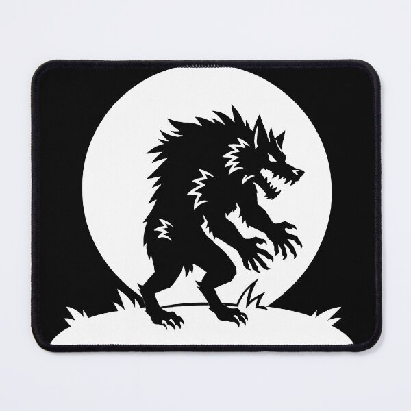 Item preview, Full Moon Werewolf Silhouette White designed and sold by DredMuunStudios.