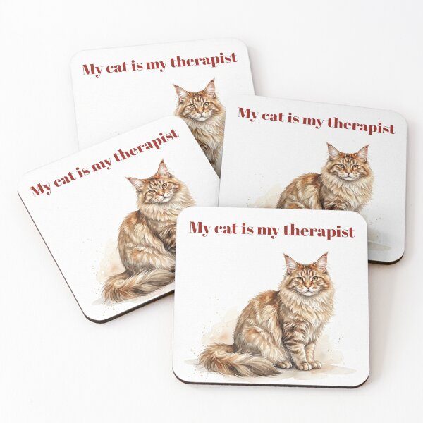 Item preview, My Cat Is My Therapist Funny Cat Mom Mug Cat Lover Gift designed and sold by PetInkCo.