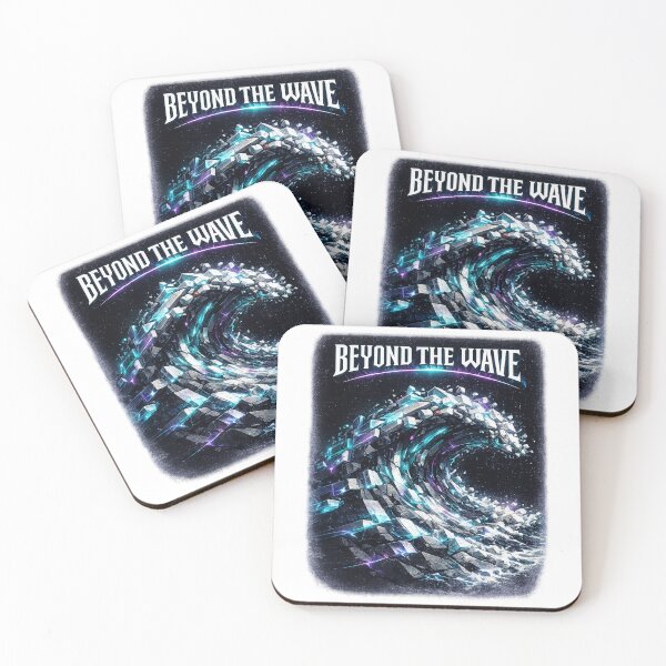 Item preview, Beyond The Wave | Cyberpunk Geometric Ocean Illustration designed and sold by Shirtely.
