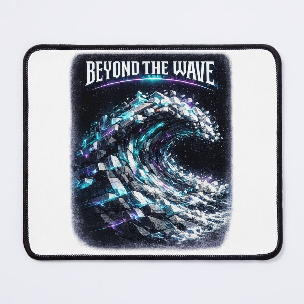 Item preview, Beyond The Wave | Cyberpunk Geometric Ocean Illustration designed and sold by Shirtely.