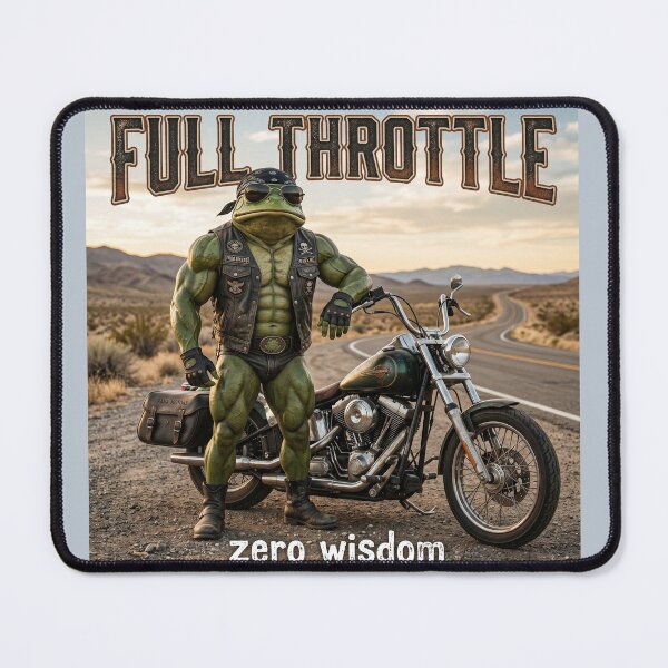 Item preview, Full Throttle Frog | Funny Biker Frog Motorcycle T-Shirt designed and sold by DmaarGroup.