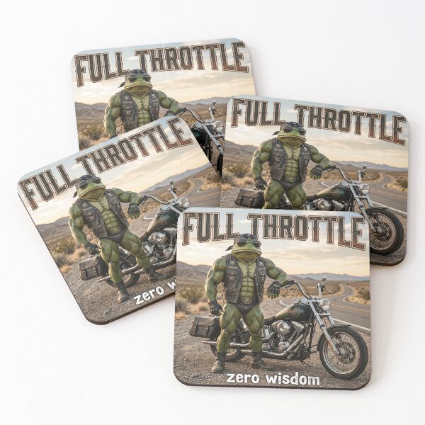 Item preview, Full Throttle Frog | Funny Biker Frog Motorcycle T-Shirt designed and sold by DmaarGroup.