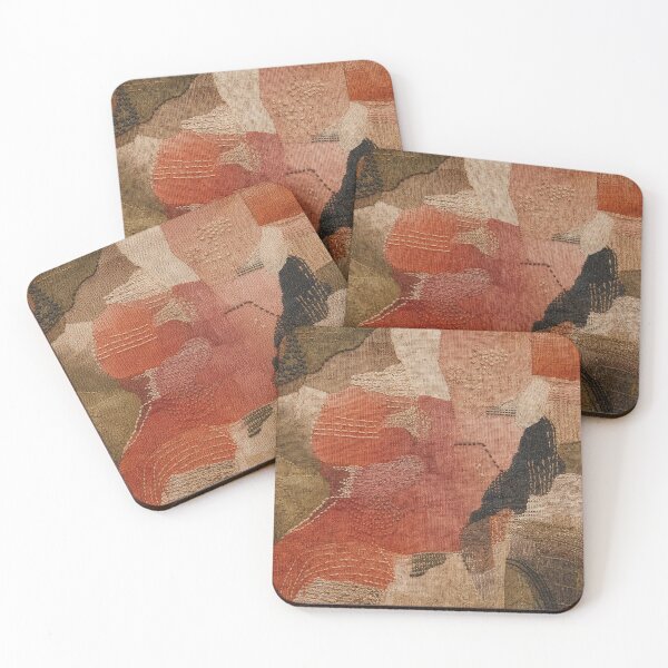 Item preview, Rustic Stitched Textile Collage Pattern designed and sold by frumixart.