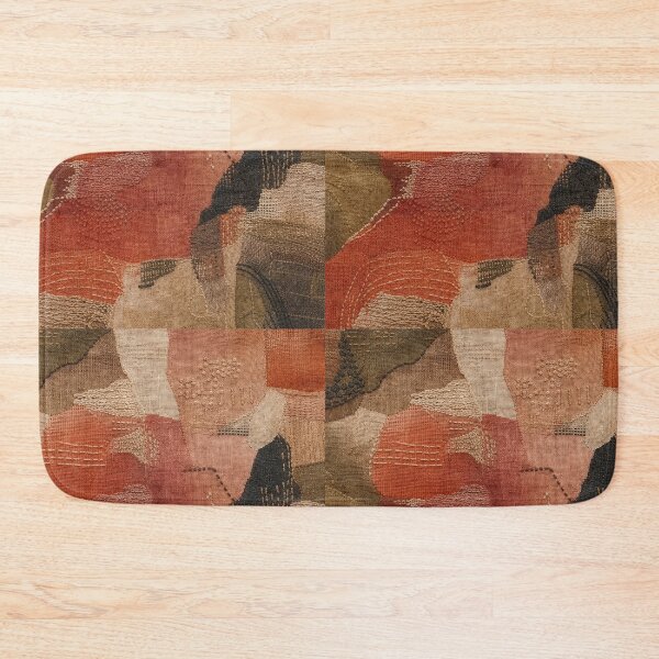Item preview, Rustic Stitched Textile Collage Pattern designed and sold by frumixart.