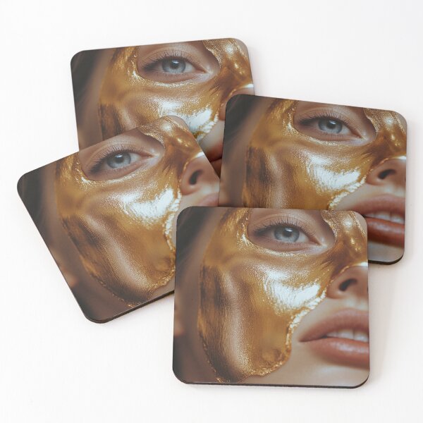 Item preview, Woman with a Golden Mask – Elegant Female Beauty Art Illustration designed and sold by WordPlayStudio.