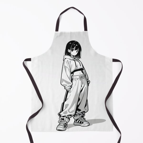 Item preview, Fashion - Girl in Black Crop Hoodie Baggy Pants Chunky Sneakers Variant 3 designed and sold by AnimeShin.